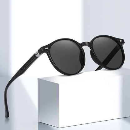 Polarized UV Protection Sunglasses Black Gray Gradient Black Red