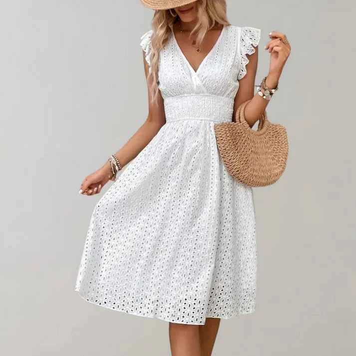 Priscilla | Stylish Dress with Flutter Sleeves