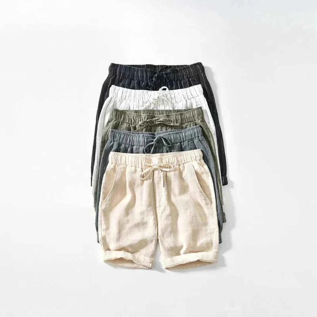 Men's Knee-Length Linen Shorts