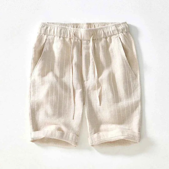 Men's Knee-Length Linen Shorts Beige