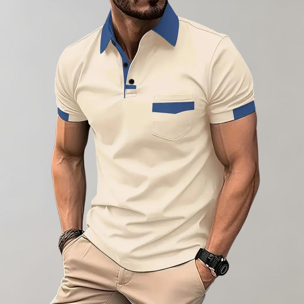 Men's Classic Casual Polo Shirt Apricot
