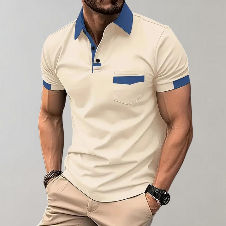 Men's Classic Casual Polo Shirt Apricot