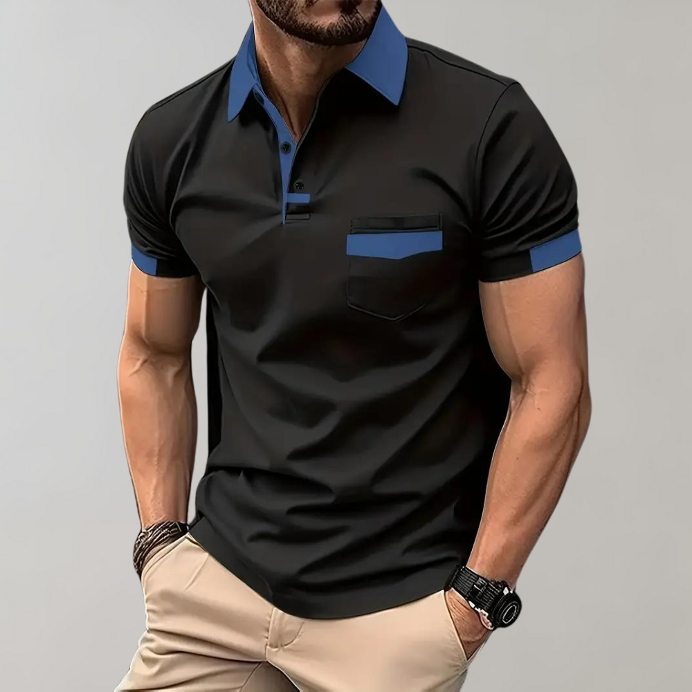 Men's Classic Casual Polo Shirt Black