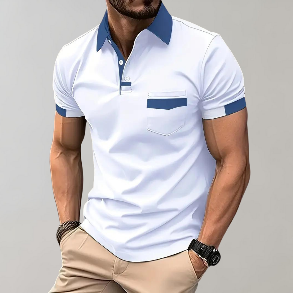 Men's Classic Casual Polo Shirt White
