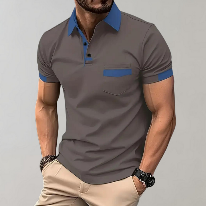 Men's Classic Casual Polo Shirt Dark Gray