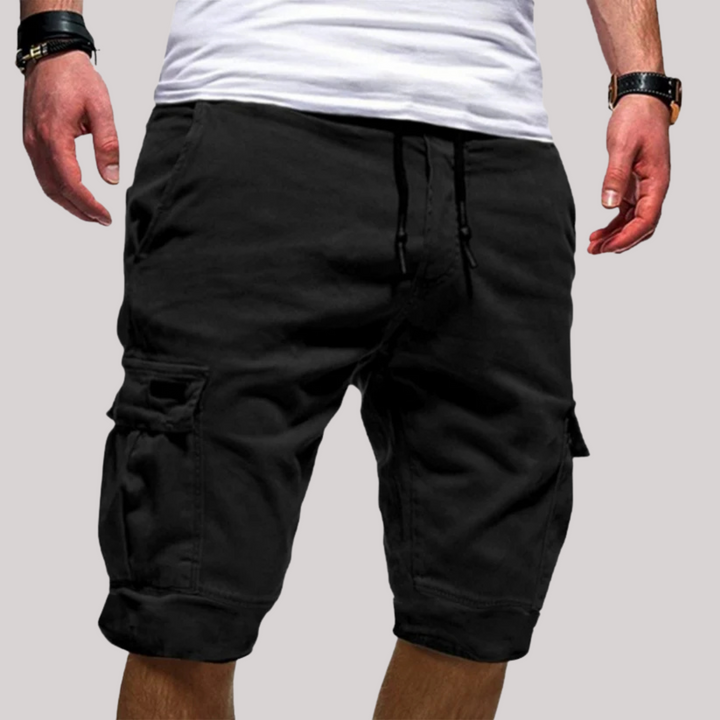 Ralph | Comfortable Cargo Shorts with Drawstring for Men Black