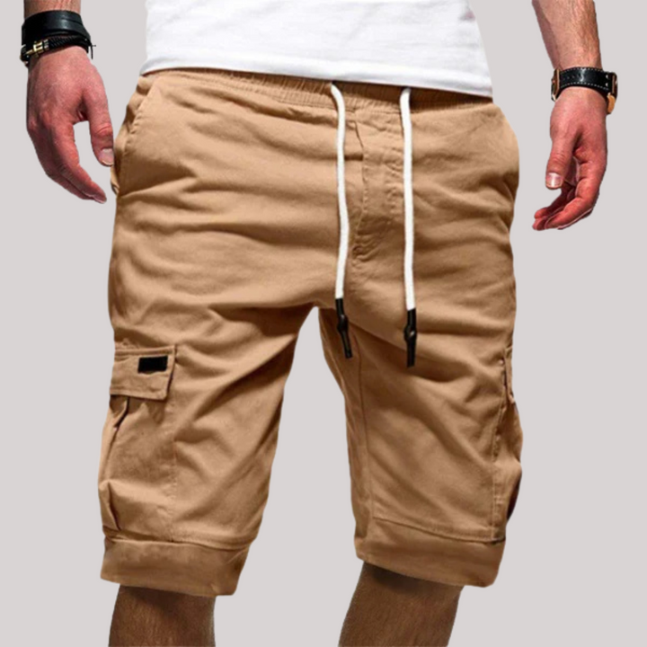 Ralph | Comfortable Cargo Shorts with Drawstring for Men Khaki