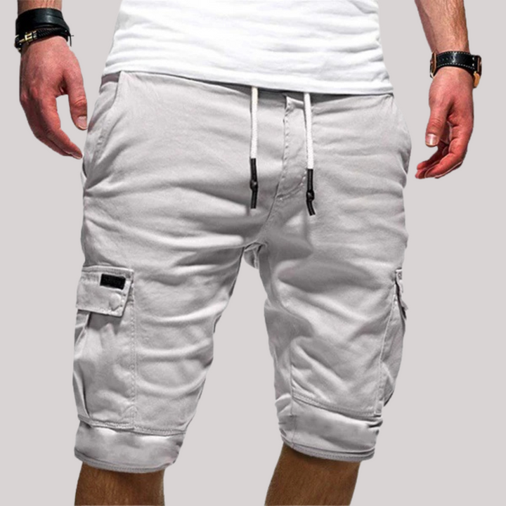 Ralph | Comfortable Cargo Shorts with Drawstring for Men Gray