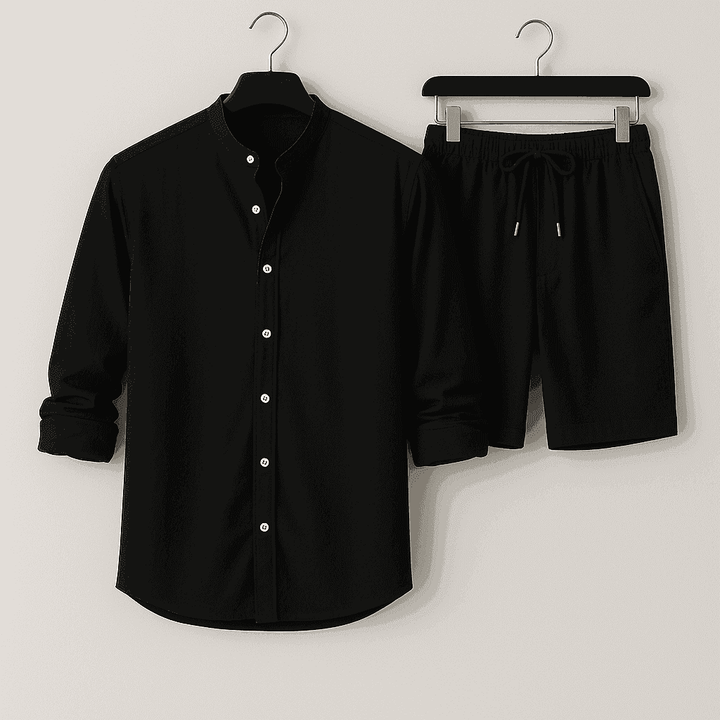 Relaxed Linen Set for Ultimate Comfort Black