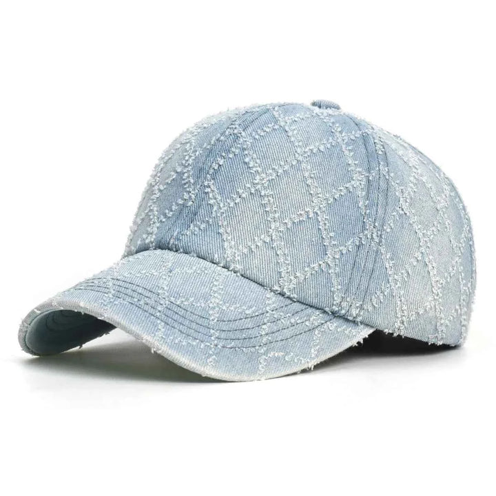 Retro Denim Cap - Vintage Style Sky