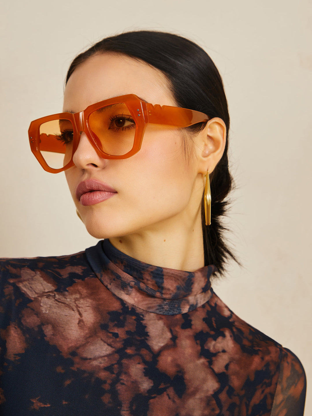 Retro Rive | Women's Vintage Cat Eye Sunglasses Light Brown One Size