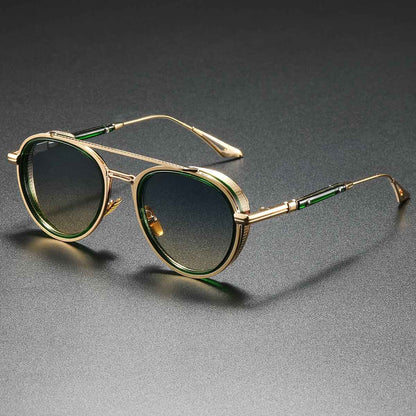 Retro Sunglasses for Men Sky Green
