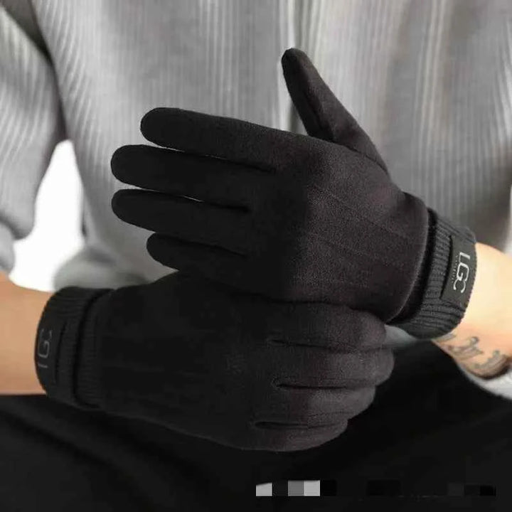 Ribbed Cuff Wrist-Length Snug Fit Gloves