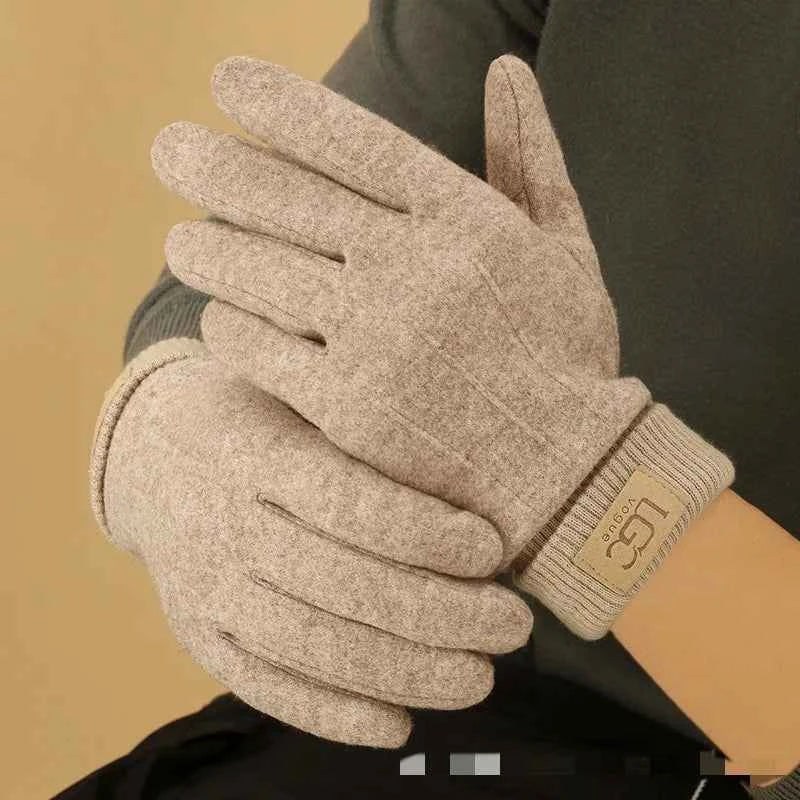 Ribbed Cuff Wrist-Length Snug Fit Gloves
