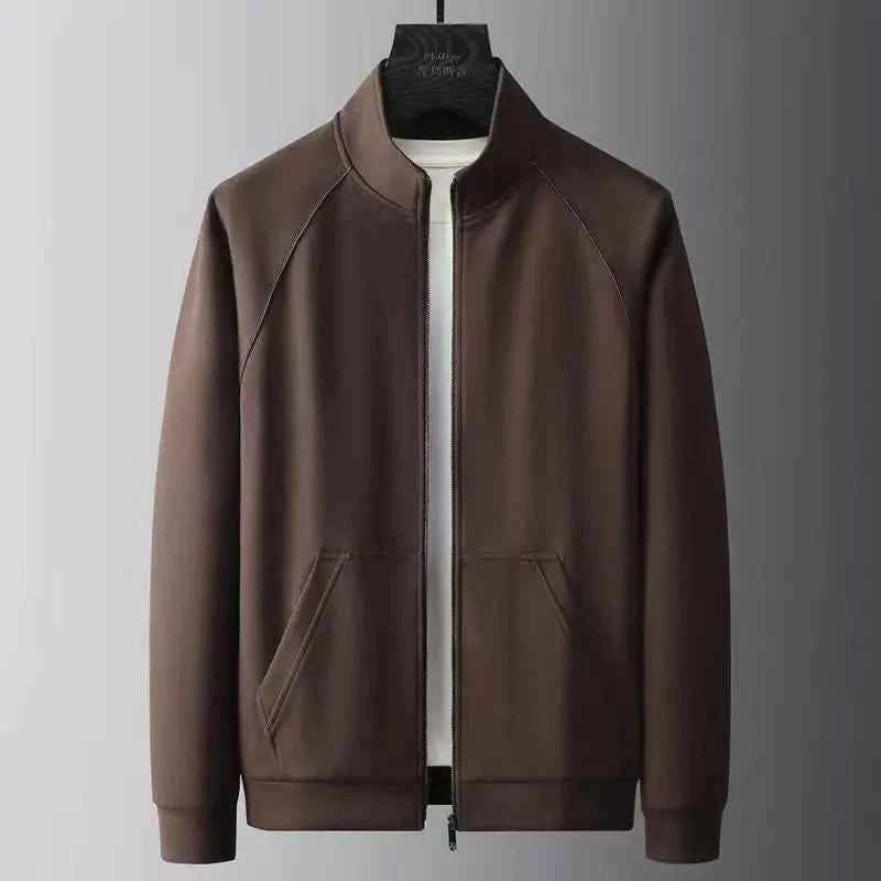 Performance Fabric Tracksuit Set Black Brown Two-Piece
