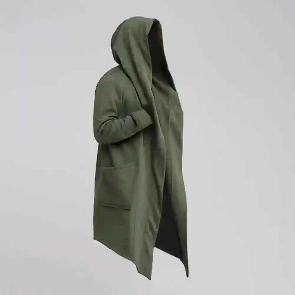 Men's Oversized Hooded Draped Cardigan Coat