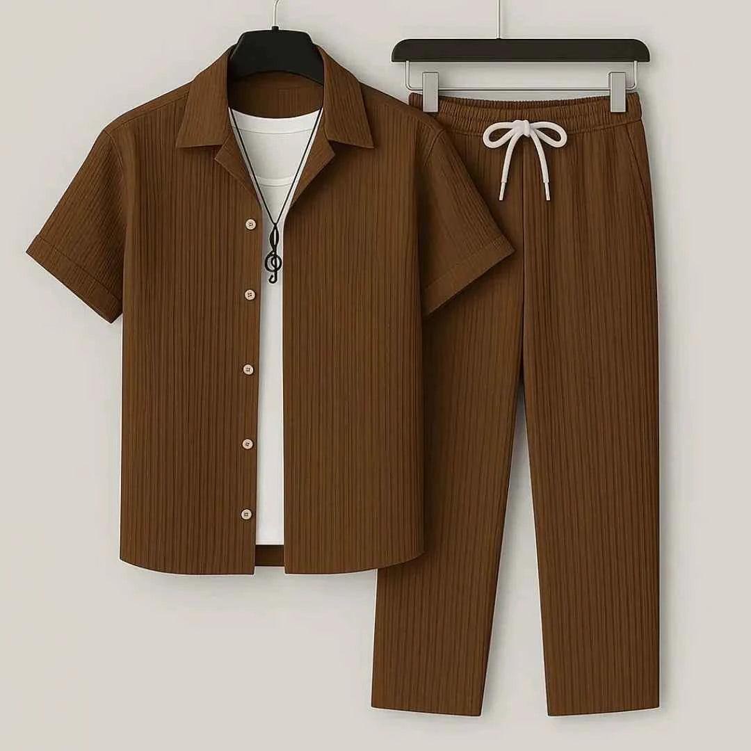 Men's Riviera Summer Outfit Set Brown