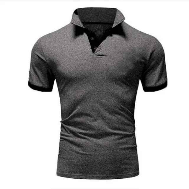 Men's Classic Polo Shirt Gray Black