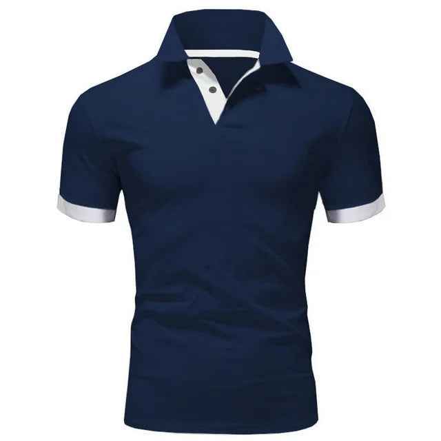 Men's Classic Polo Shirt Blue White