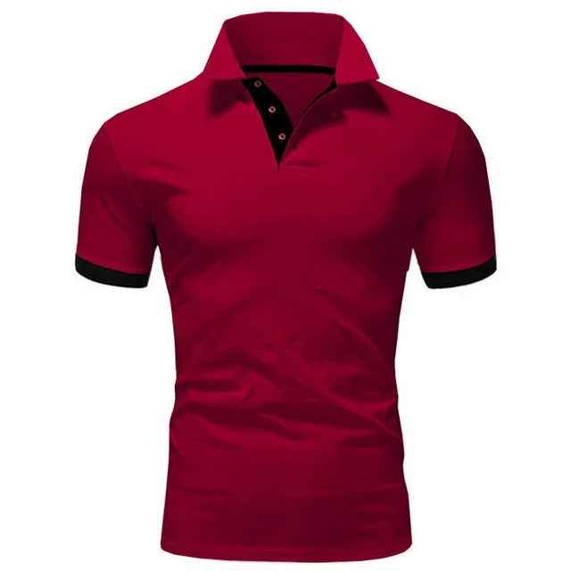 Men's Classic Polo Shirt Red Black