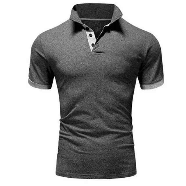 Men's Classic Polo Shirt Gray White