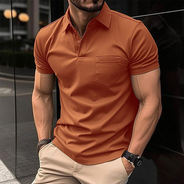 Stylish Men's Polo Shirt - Trendy Casual Wear Orange