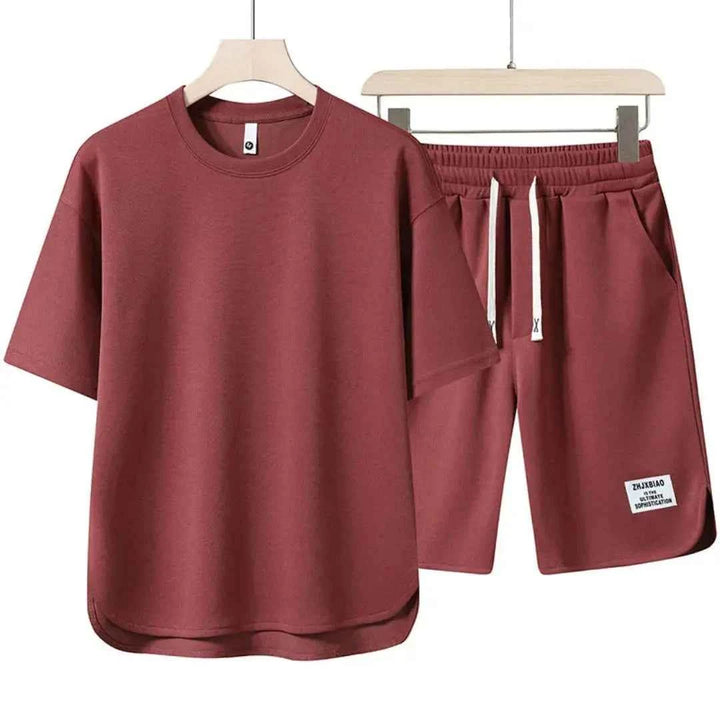 Men's Casual Summer Co-Ord Set Red