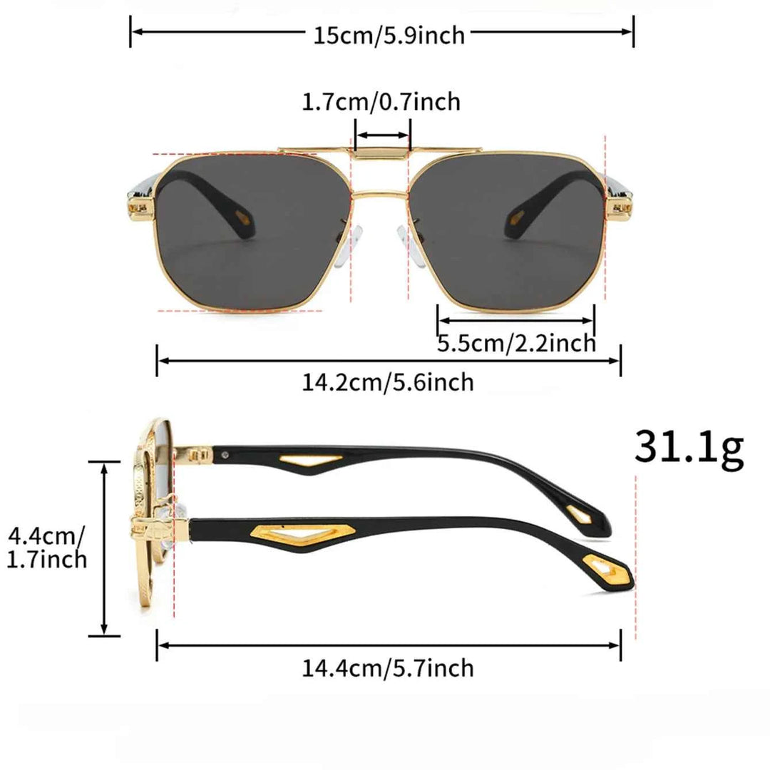 Stylish Signature Aviator Sunglasses