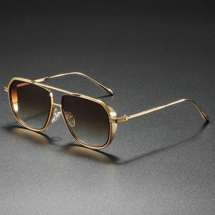 Stylish Designer-Inspired Sunglasses Gold & Brown