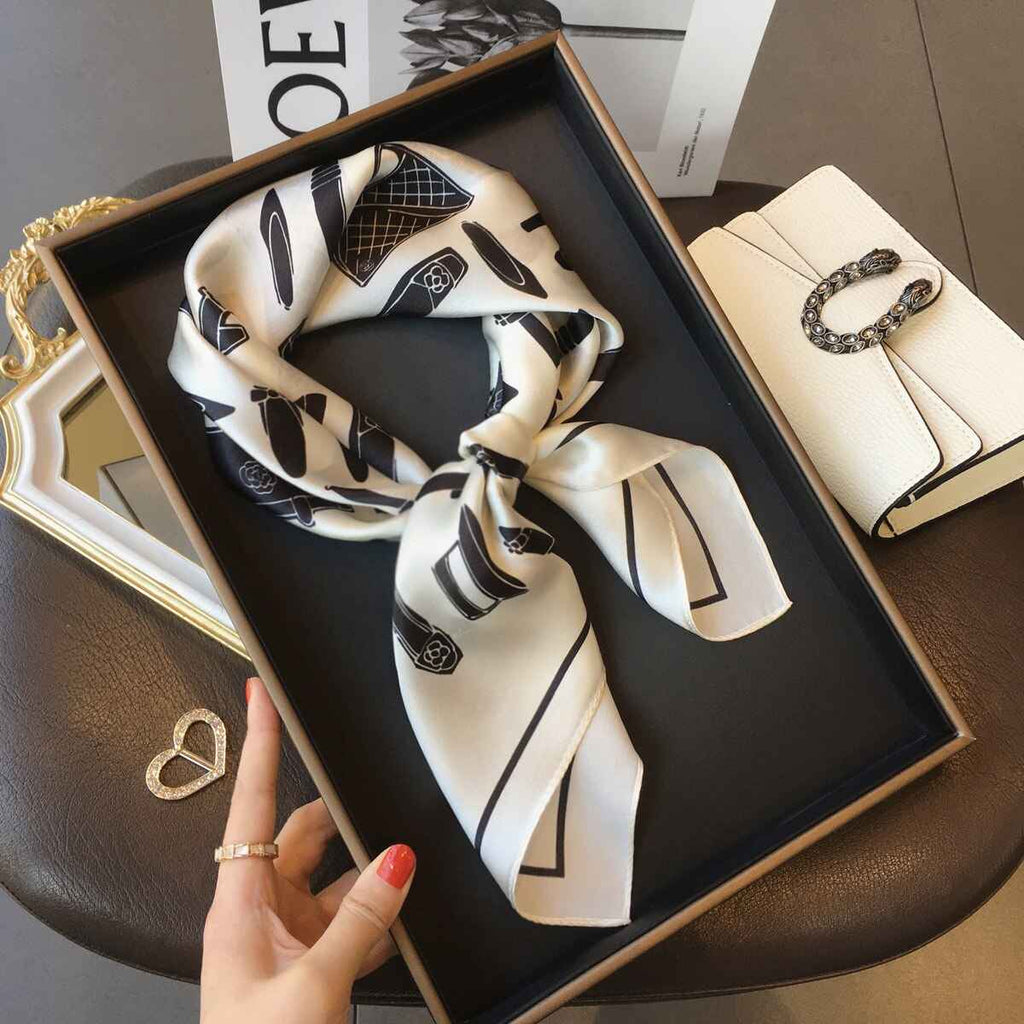 Women's Silk Patterned Scarf - Lyon Design Medium