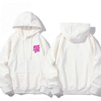 Men and Women 'Ride or Die' Cotton Hoodie White1