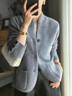 Women's Winter Button Front Cardigan Grey