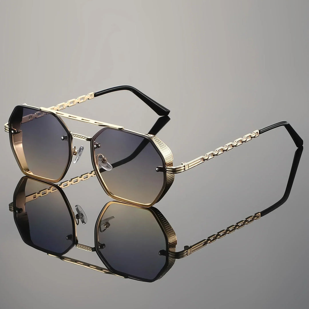 Unisex Midnight Noir Shades Gold