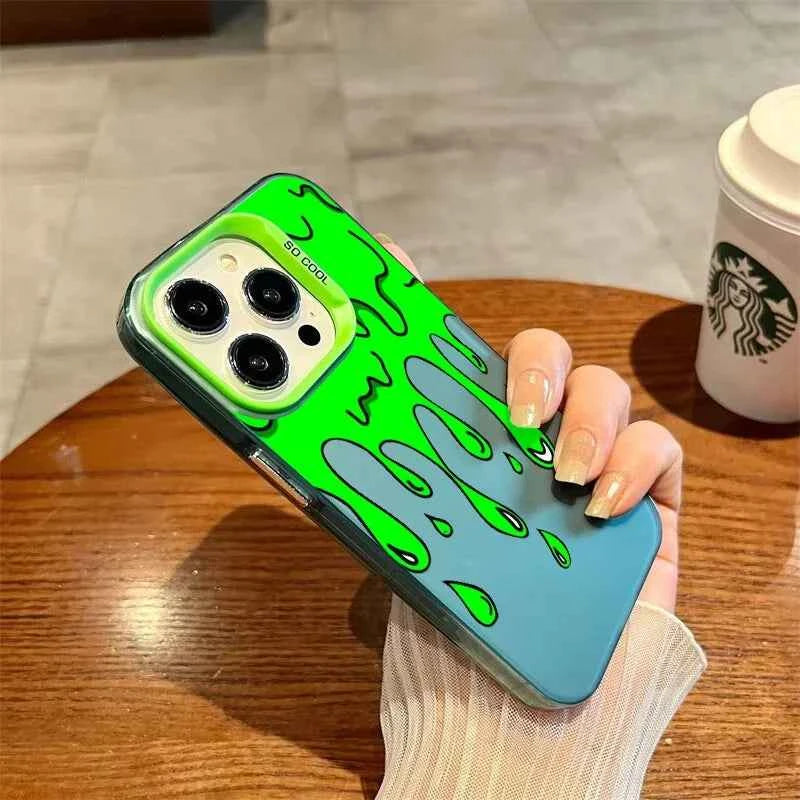 Vibrant Color Palette iPhone Case Green