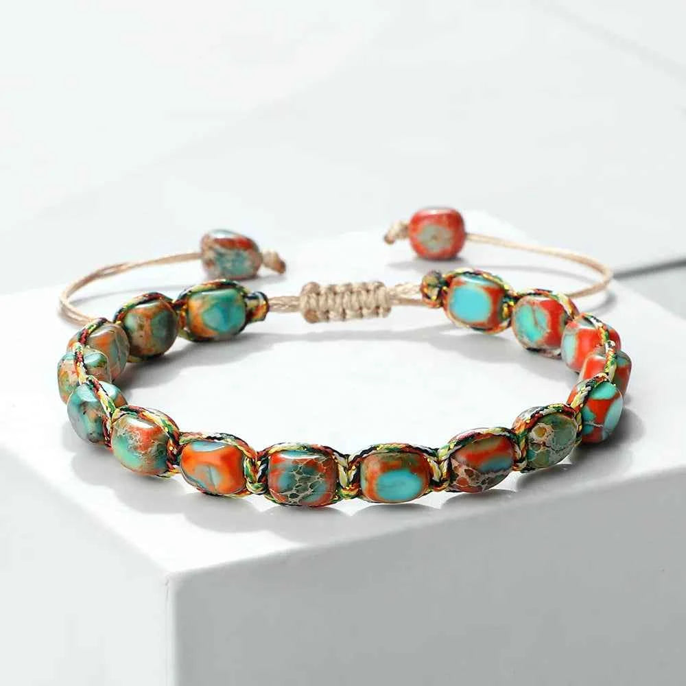 Braided Stone Bracelet - Stylish and Unique Accessory Sunrise