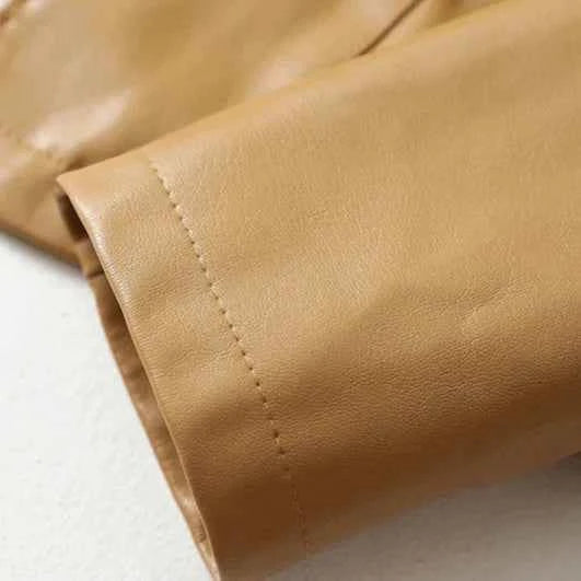 Women's Lambskin Leather Blazer - Stylish and Durable
