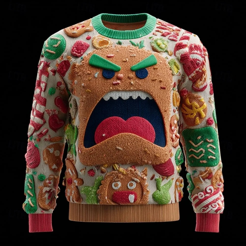 Cozy Knitted Ugly Christmas Sweater for Men - Crew Neck MYWYS0002T