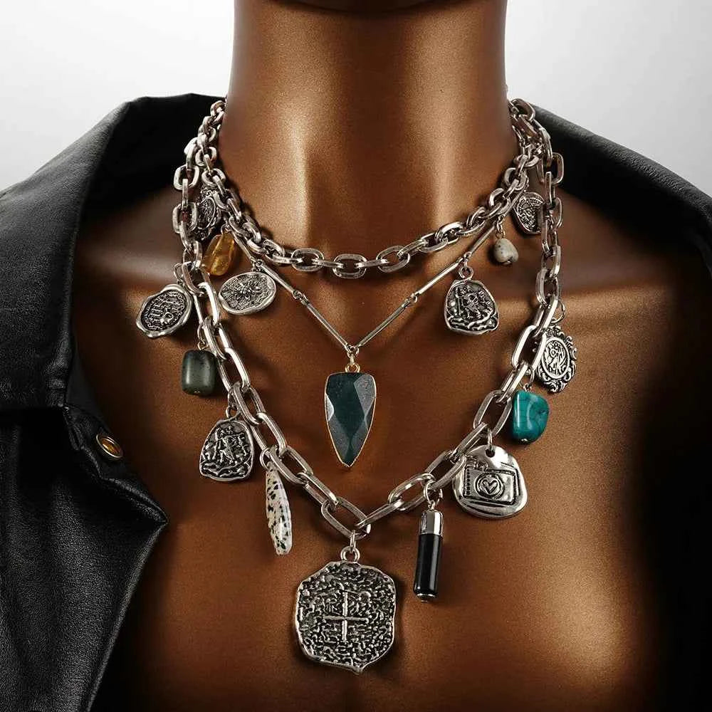 Layered Charm Necklace for Stylish Elegance