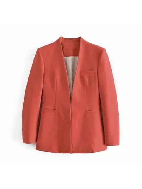 Women's Tailored Blazer and High Waist Trouser Suit Set