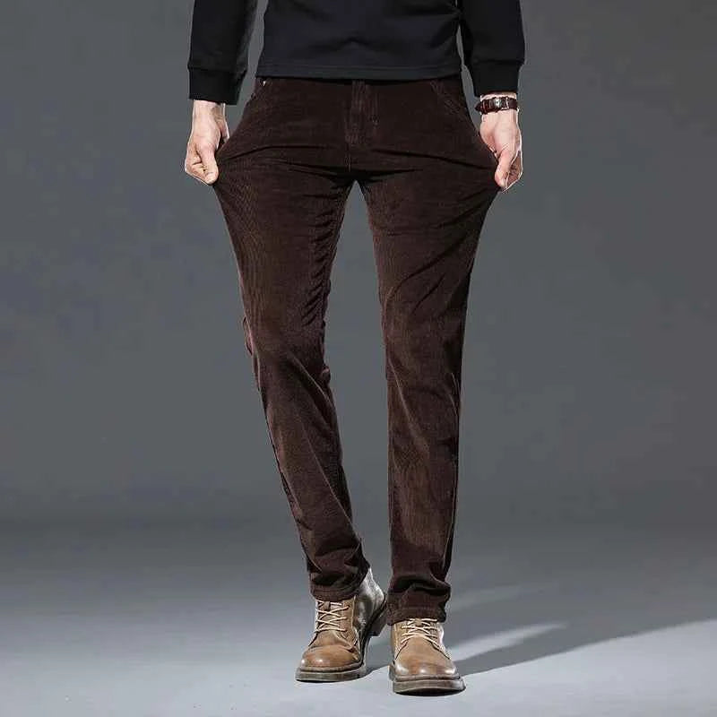 Men's Corduroy Trousers - Stylish and Comfortable Pants Coffee