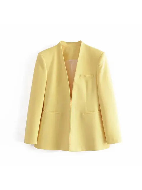 Women's Tailored Blazer and High Waist Trouser Suit Set