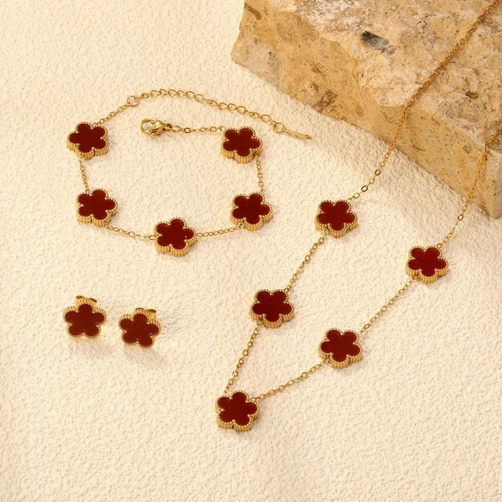 Elegant Floral Petal Set for Home Decor Ruby