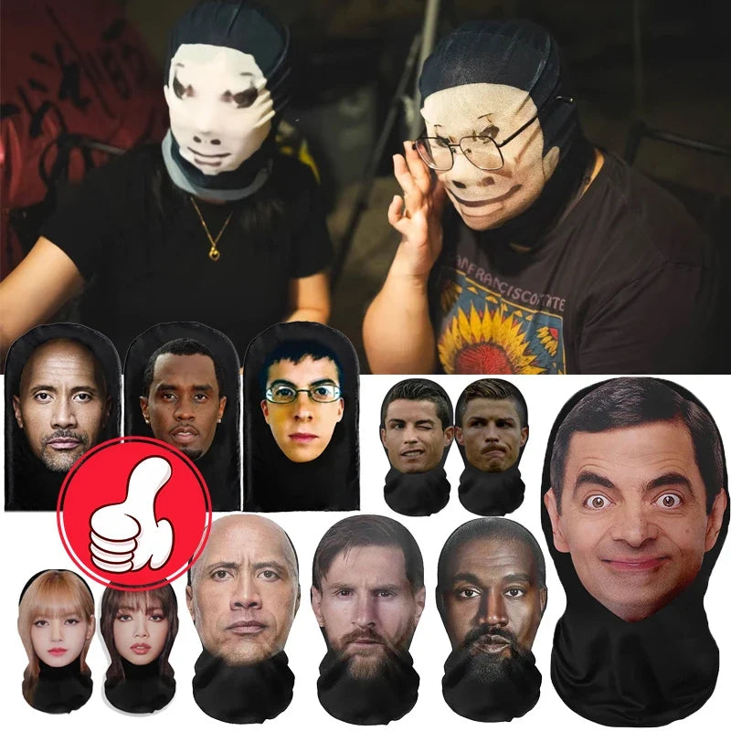 Halloween's 3D Realistic Face Masks for Cosplay and Street Style