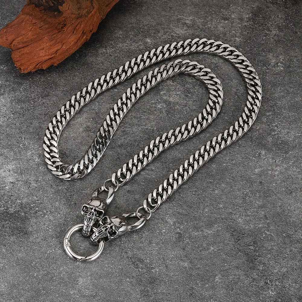 Stylish Cuban Link Chain with Boneclasp Design