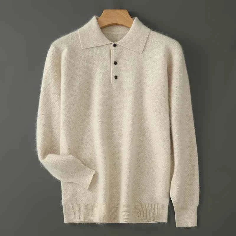 Men's Cashmere Sweater - Luxurious Comfort and Style Beige
