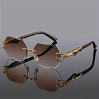 Stylish Leopard Print Frame Sunglasses Tea Brown