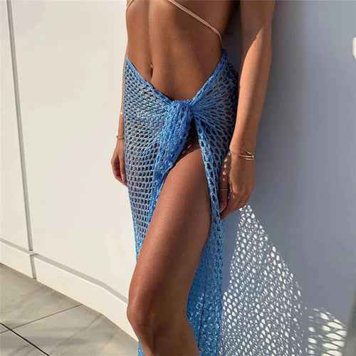 Women's Trendy Summer Cover-Up Skirt Blue