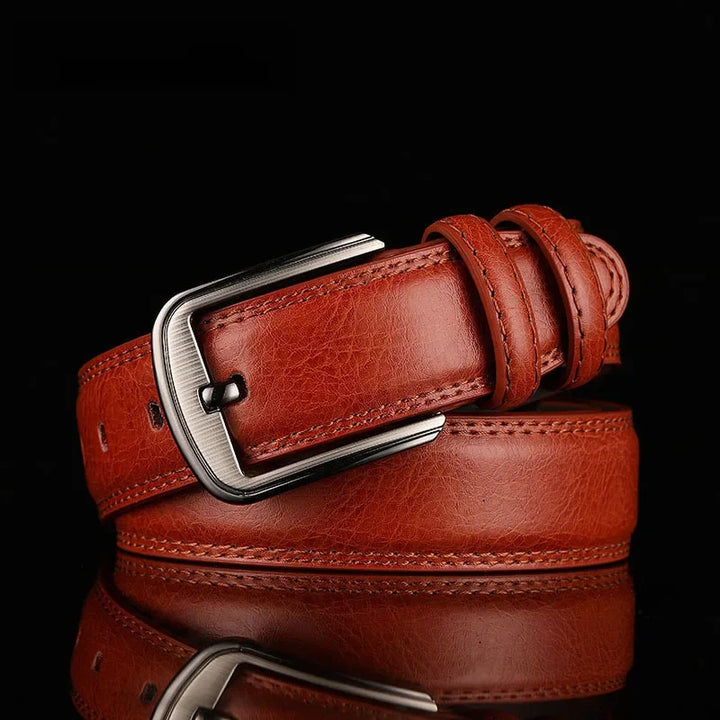 Premium Leather Belt for Men Bourbon Brown