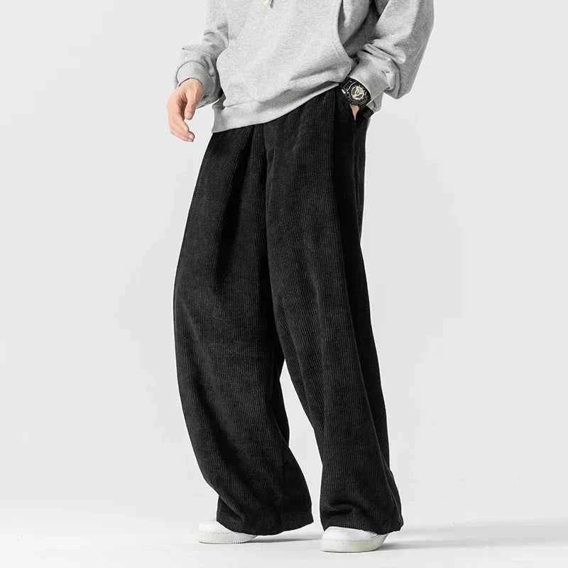 Men's Wide-Leg Corduroy Trousers