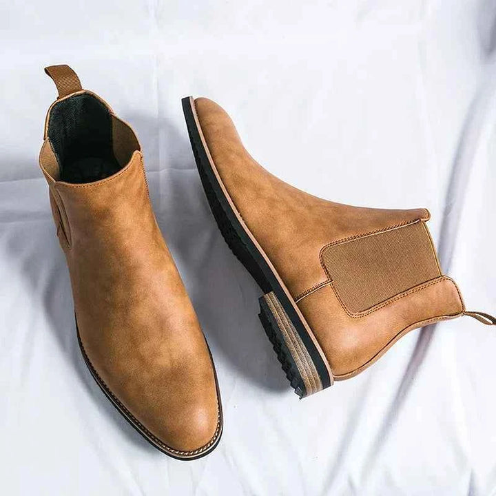 Men's Stylish Chelsea Winter Boots Espresso Brown